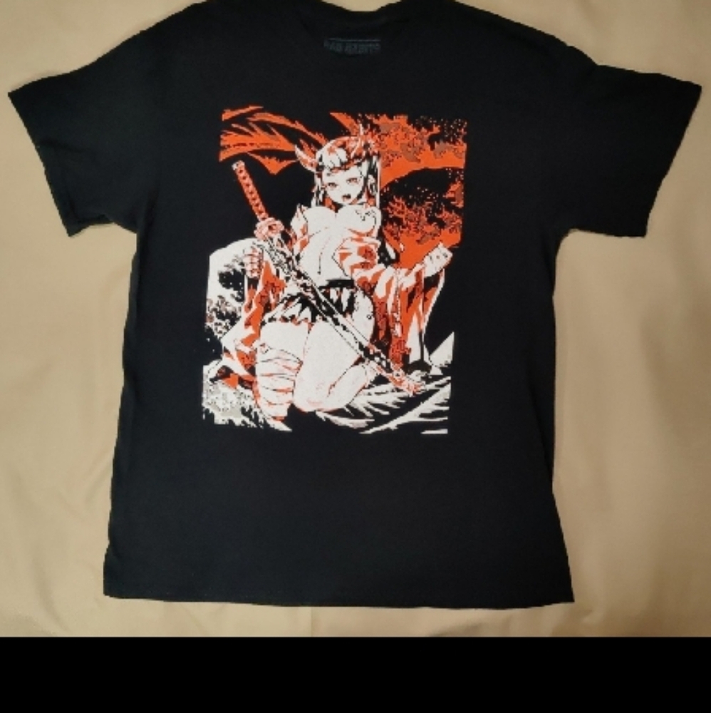 Bad Habits Anime Girl Black T-shirt. L - Picture 1 of 5